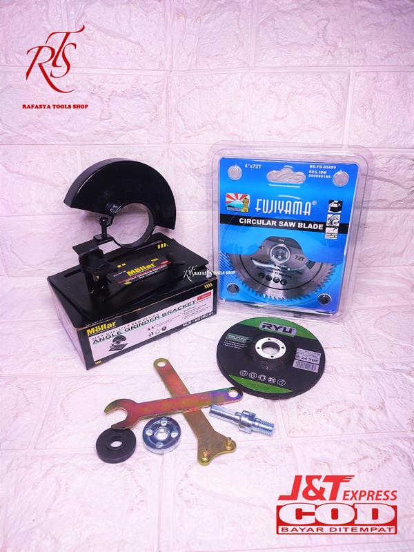 Dudukan Gerinda Tangan + Adapter Bor Konektor Ke Gerinda Circular Saw 6