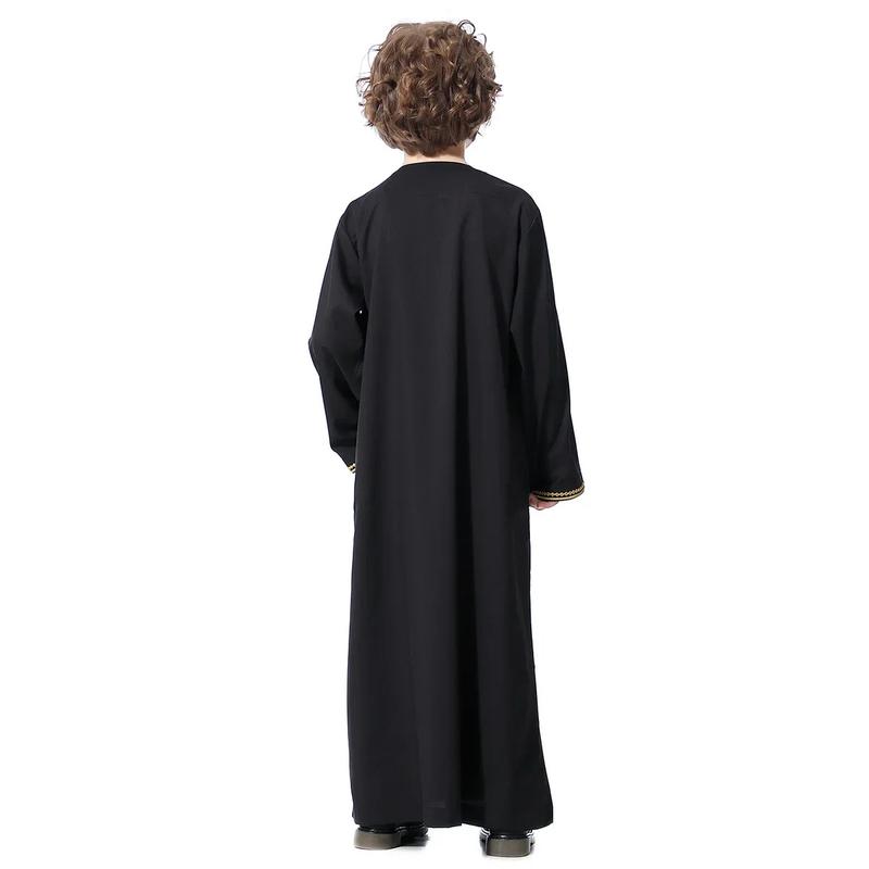 Product Introduction of Dubai Embroidery Patchwork Hijab Abayas Ramadan Muslim Clothing Boys Abaya Jilbab Khimar Turkey Kaftan Moroccan Islam Long Robe 22