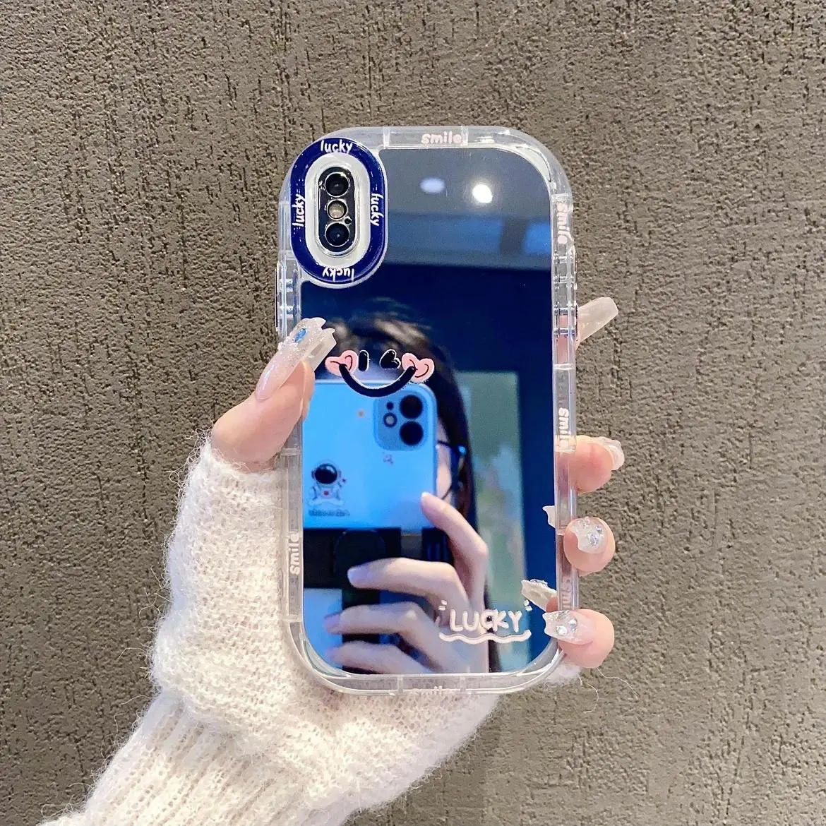Ốp Điện Thoại iPhone X XS XR XSMax,  Ốp Điện Thoại Tráng Gương May Mắn, LuckyPF