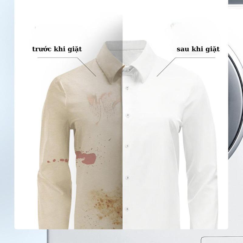 [Mua 1 Tặng 1] Bột tẩy trắng Sinh học 260g - Tẩy vết bẩn, khử vết ố vàng trên quần áo, giày dép, khăn , an toàn cho da và giày dép Làm Sạch Nam 8