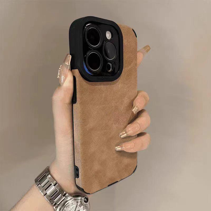 Vỏ da lộn màu cho iPhone 17 16 15 14 13 11 7 17air 17pro Tính cách 17promax Đơn giản 16 Chống rơi 16pro