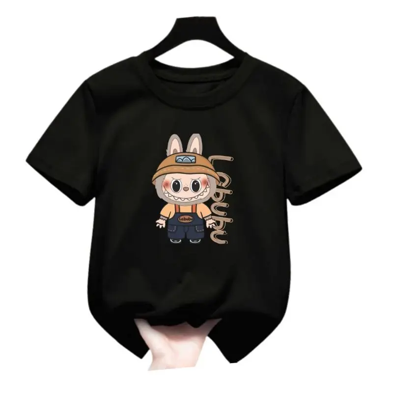 Baju Kaos Anak Laki Laki Perempuan 1-12 Tahun Premium HYE LABUBU MONSTER POPMART free custtom nama Katun Biru Cotton Kids Cotton 2