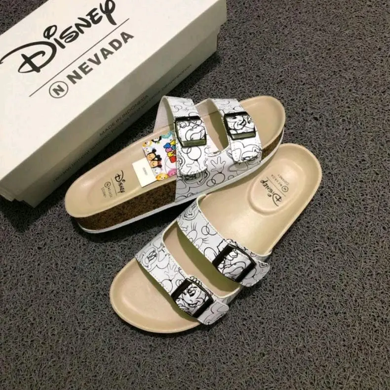 SANDAL SELOP DISNEY NEVADA SANDAL WANITA SANDAL NEVADA SANDAL  ANAK PEREMPUAN SANDAL TERBARU Coklat Karet Shoes Sendal 1