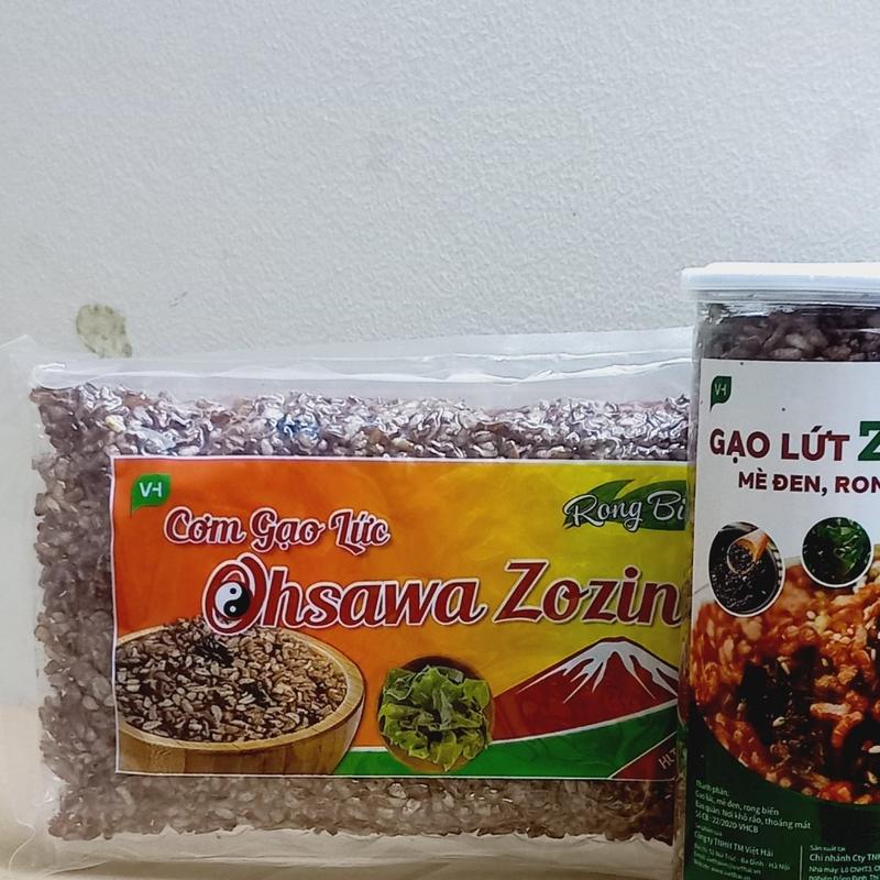 Cốm gạo lứt ăn liền Ohsawa Zozin gói 200gr, cốm lứt mè đen rong biển hũ 310gr