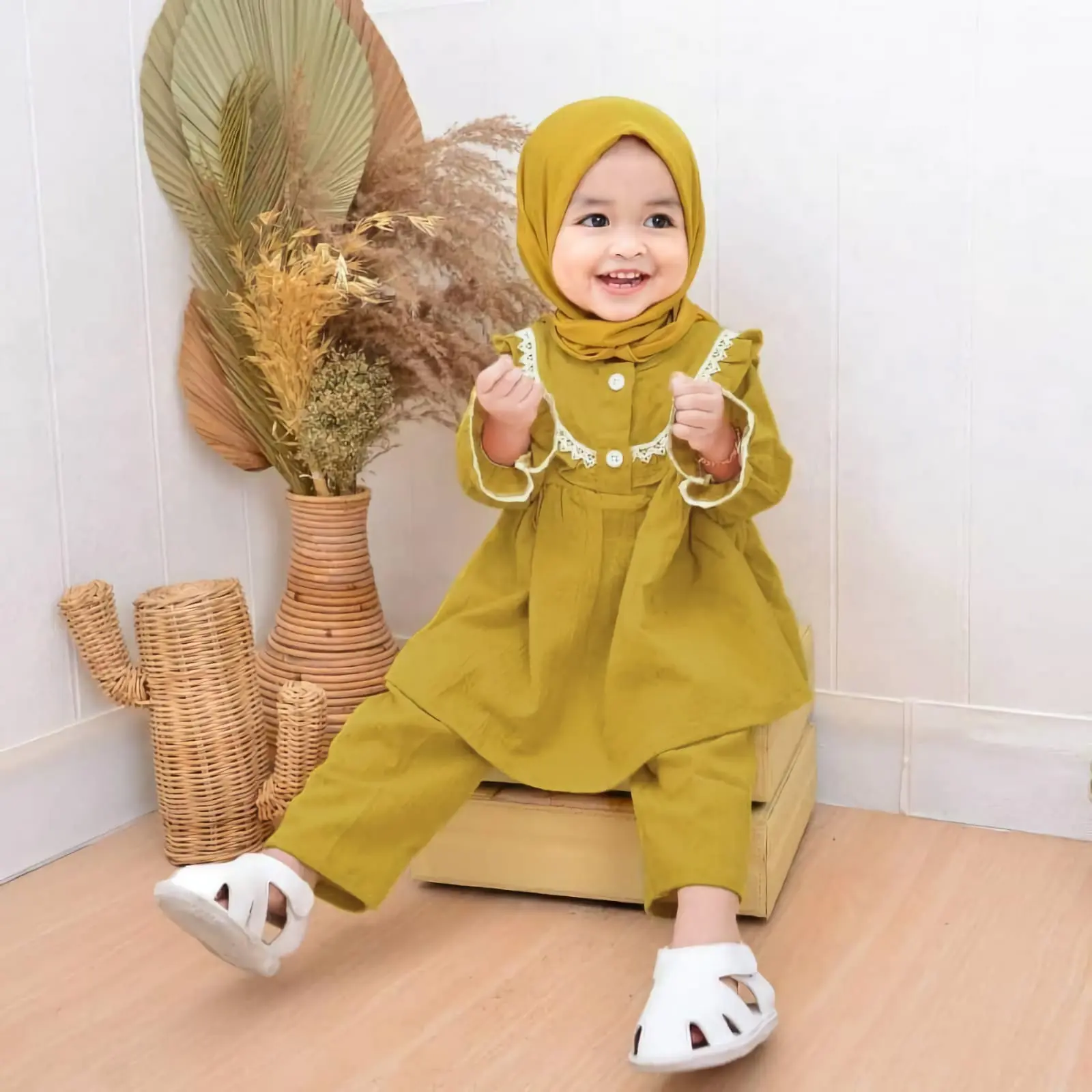 PROMO Baju Anak Terbaru 2025 Mikaila Set Usia 1-5 Tahun  / Setelan Anak Perempuan / Pakaian Set Bayi / Grosir Baju Anak Murah / Setelan Bayi / 1 Set Outfit Anak / Baju Muslim Anak Perempuan / One Set Terbaru / Busana Muslim Anak Cewek / Baju Lebaran