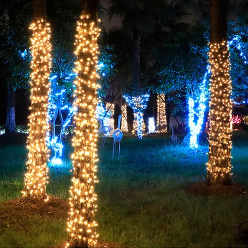 Solar Powered LED String Light, 32M 300LEDs Solar Holiday Lighting with 8 Lighting Modes, Outdoor Waterproof Decoration Light for Garden, Patio, Yard 6