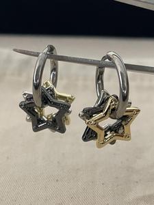Pendientes colgantes con diseño de estrella para mujeres y niñas, joyería moderna que combina con todo y exquisita, ideal como regalo de cumpleaños