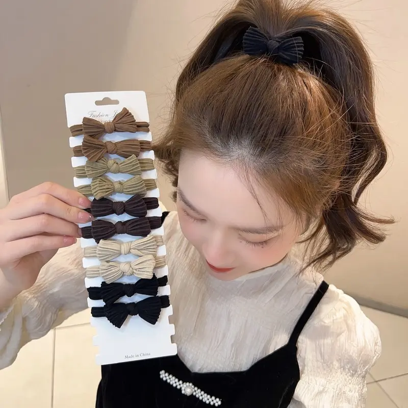 M49 set 10 chun đính nơ phong cách hàn quốc Nữ Women 3
