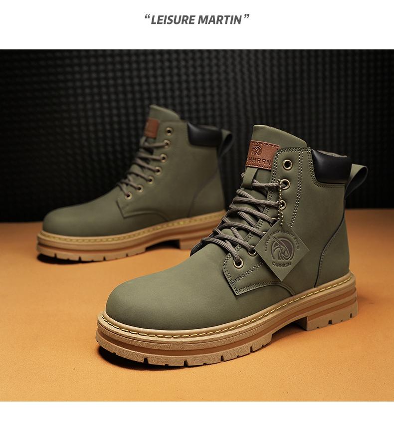 Product Introduction of Men's ankle boots 2023 Winter Martin boots Mountaineering boots Motorcycle boots Outdoor boots High top men's casual shoes 23