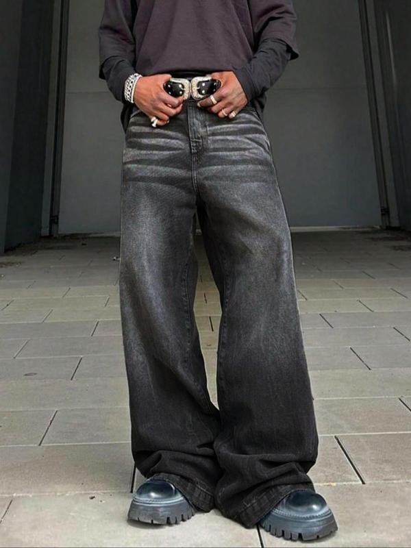 Casual Street Solid Ripped Split Joint Boot Cut Bottoms Casual Street Solid Ripped Split Joint Boot Cut Bottoms
