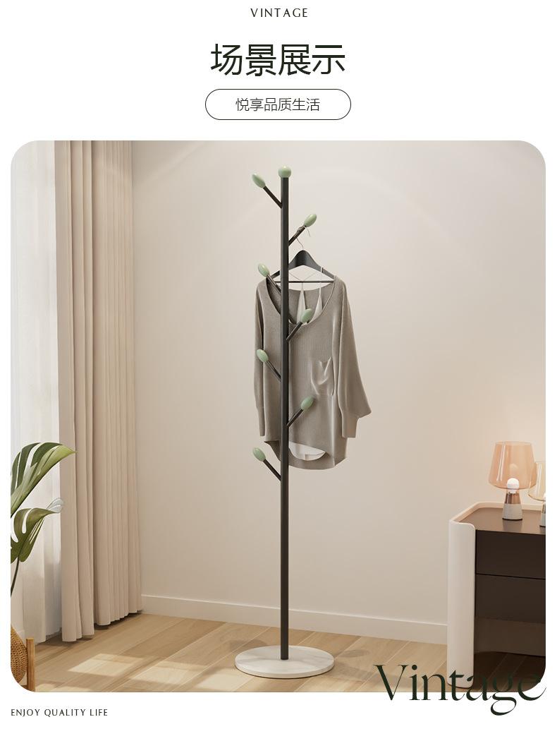 Product Introduction of Home Entryway Floor-standing Coat Rack Modern Simple Clothes Rack Space-saving Artifact Rock Slab Metal Storage Rack 15
