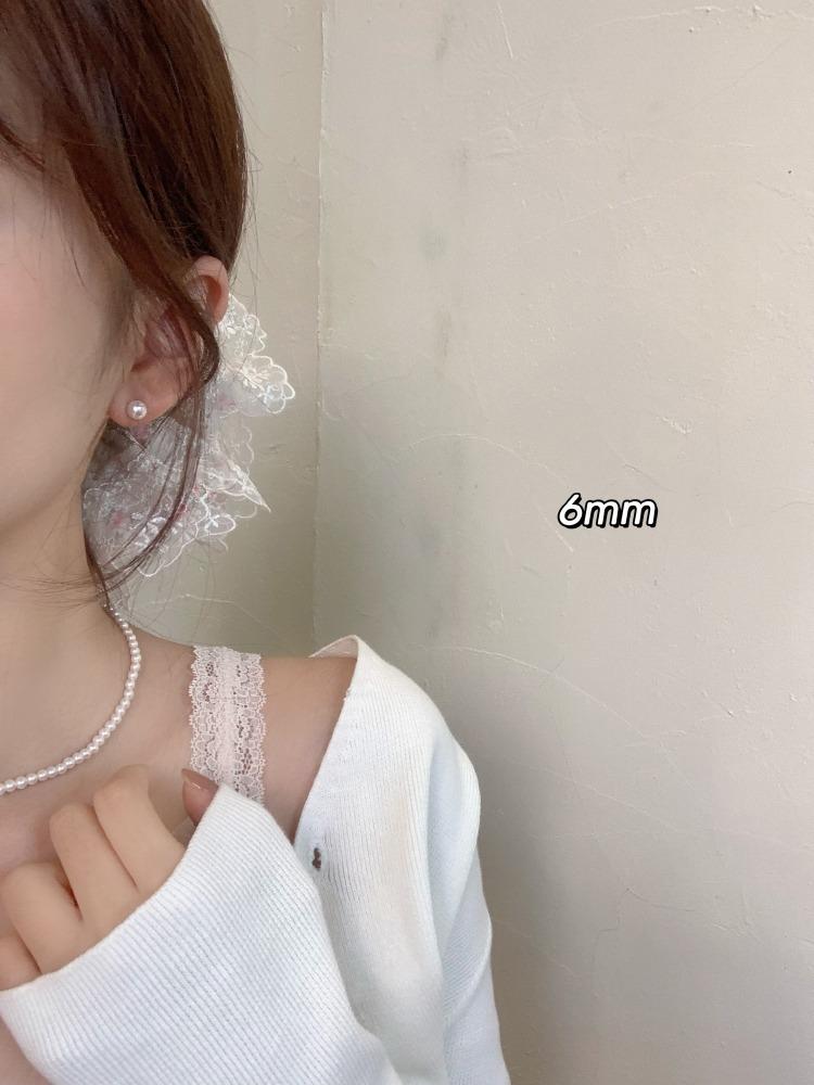 Product Introduction of Shijia Pearl Stud Earrings 2024 New Popular High-Grade Earrings 925 Silver Pin Earrings Female Light Luxury Temperament Ear Clip 7