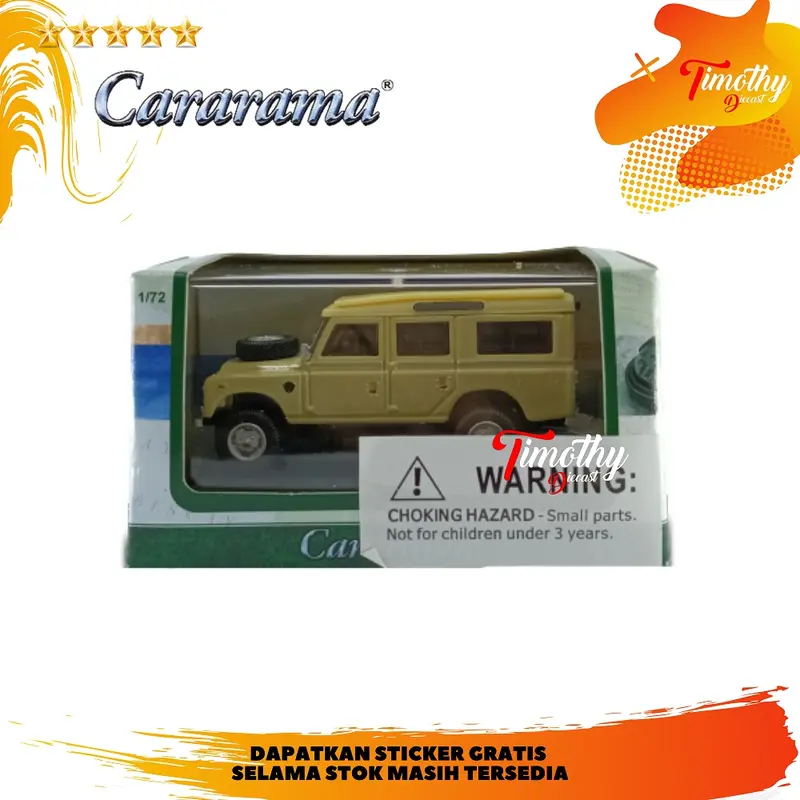 Diecast Cararama Land Rover Series III 109 Cream Lama Skala 72 Akrilik 0