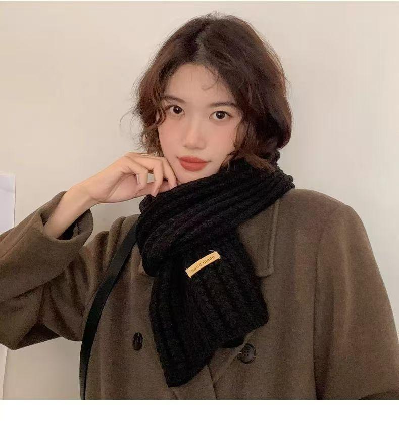 Product Introduction of Women's Wool Knitted Scarf Autumn and Winter Korean Style All-Matching Thickened Warm Shawl Atmosphere High Sense Student Scarf Fashion 13