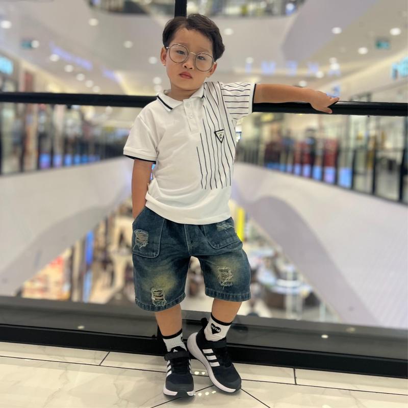 [SUSHIKIDS] Bộ Polo + Quần jean Cực Xịn sò cho bé trai | Size 9-27kg | Áo cotton mềm mát. 1
