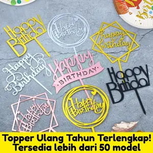 Topper Kue Ulang Tahun Birthday Cake Topper Hiasan Kue Ultah