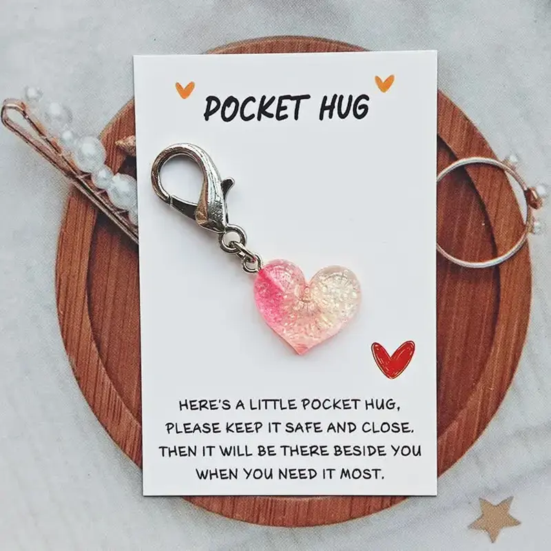 Heart Shaped Keychain, 40pcs/set Pocket Hug Keychain, Mini Pocket Hug, Party Favors for Women & Men, Gift for Friends & Family 5
