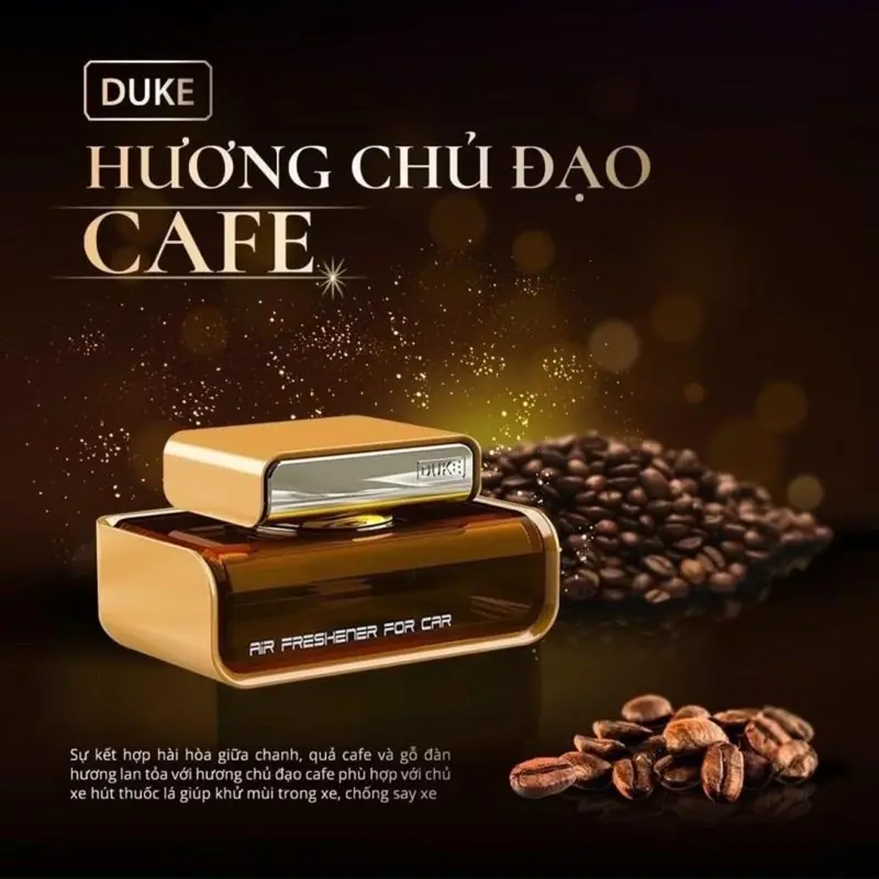 Nước hoa ô tô DUKE, tinh dầu xe hơi cao cấp đặt taplo ô tô khử mùi chống say xe chiết xuất tự nhiên 2