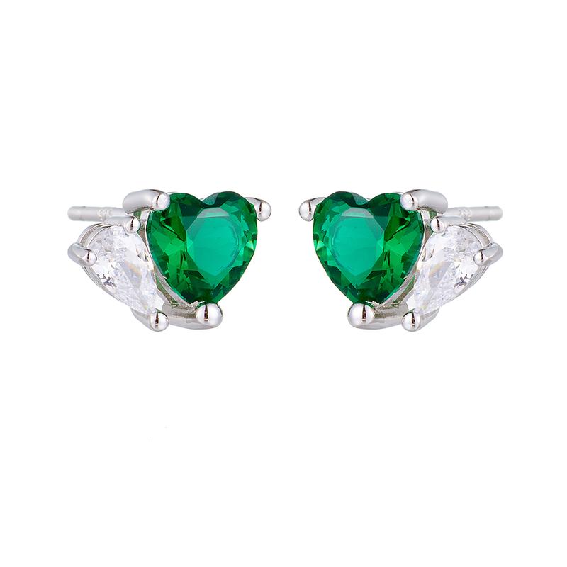 Product Introduction of heart earrings design brand gold vermeil 925 silver party heart shape stud earrings 7