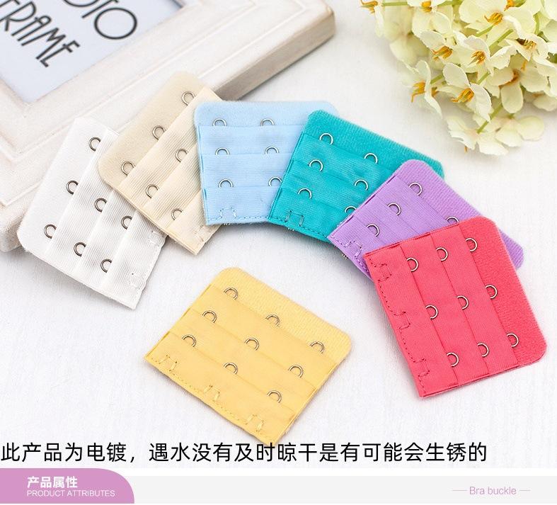 Product Introduction of [SILKELLE]Bra Extender Underwear Extension Buckle Growth 5cm Bra Back Match 3 Rows 3 Buttons Hook and Eye Closure 1