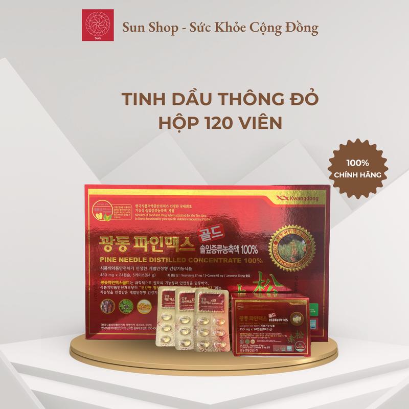 Sun Shop - Tinh Dầu Thông Đỏ Kwangdong 120 viên Hàn Quốc