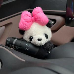 Caja de pañuelos para coche con diseño de panda lindo, portapañuelos para coche, accesorios de decoración interior del coche para mujeres y niñas, accesorios para coche