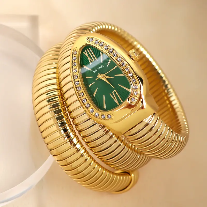 Đồng Hồ Hình Rắn, Thiết Kế Sáng Tạo Mới, Dành Cho Thời Trang Nữ, Đồng Hồ Thạch Anh, Quà Tặng Đồng Hồ 0