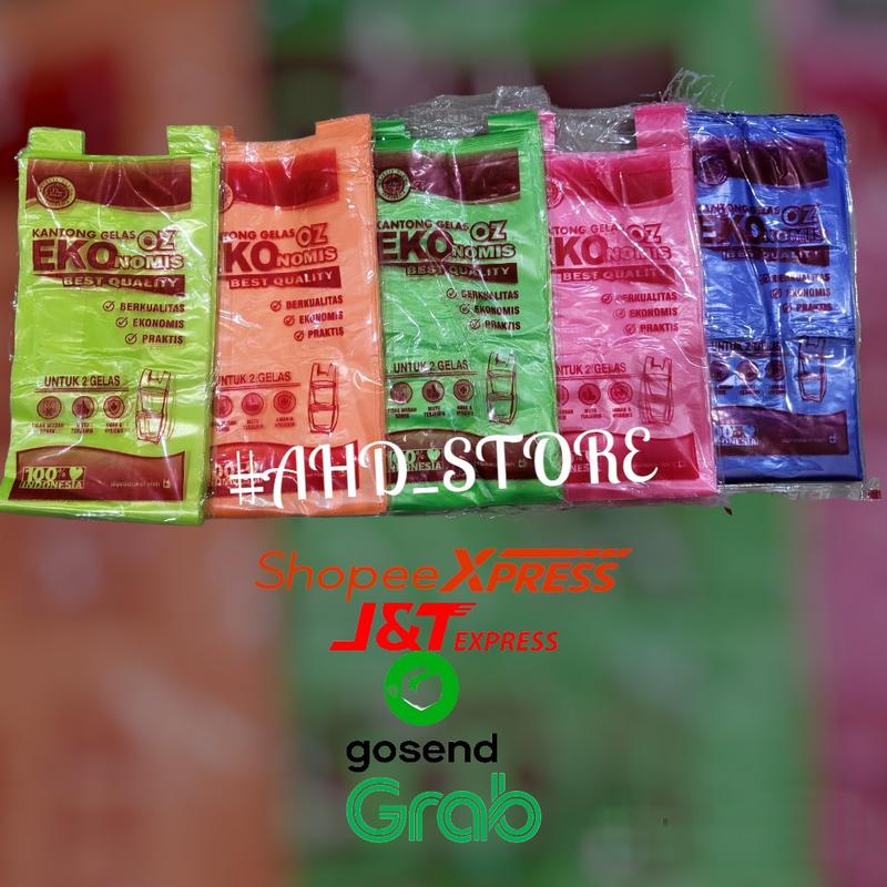 kantong plastik gelas warna warni/ cup jus/ cup bobba 3