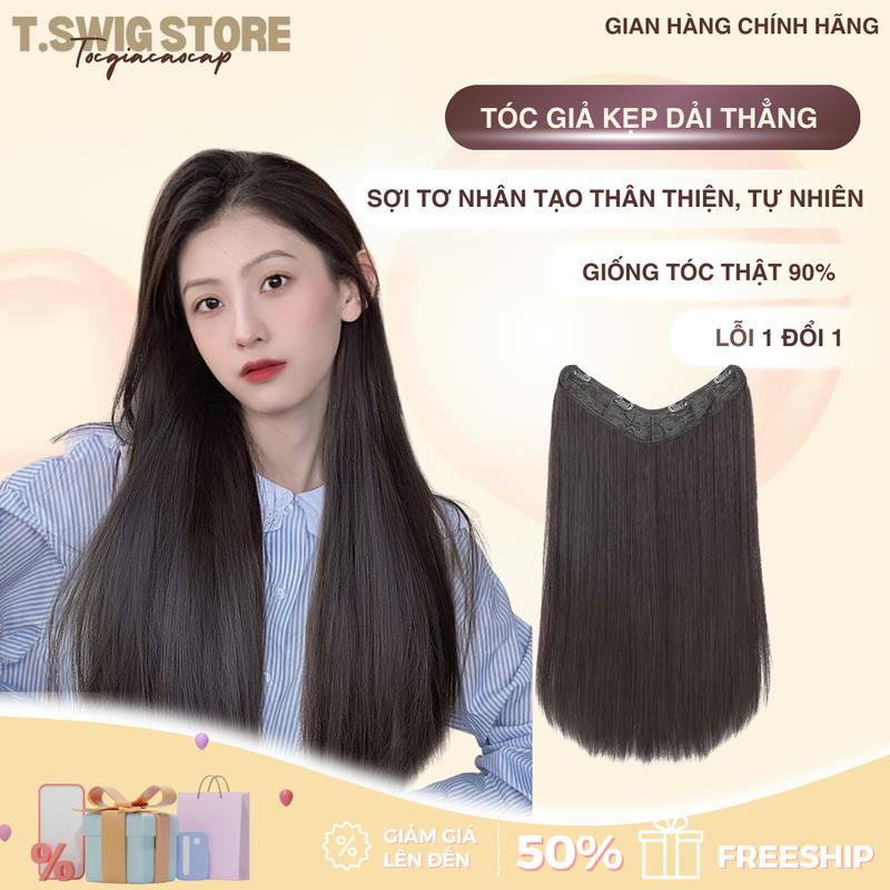  Tóc GIả Kẹp iAn Tóc Giả Kẹp Cao Cấp 60cm 