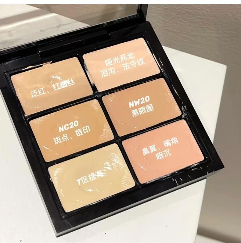 Product Introduction of ROTO six-color concealer disc covers dark circles, acne marks, tear furrows, spots, matte shadows, brightens the beginner's grooming disc 12