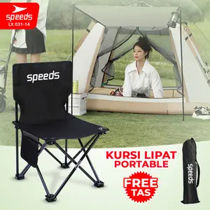 SPEEDS Kursi Lipat Outdoor Indoor Ukuran XL Kursi Lipat Portabel Praktis Camping Portable 031-14