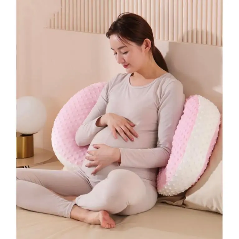 Gối bầu cánh tiên cao cấp vải nhung Hàn Quốc giảm đau lưng cho mẹ bầu 1