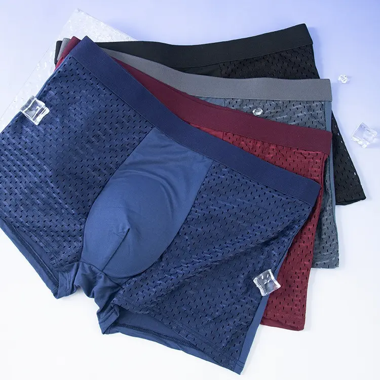 [4pcs / Pack] Men's Boxer Brief Underwear Men's Breathable Material Comfortable Boxer Underwear Menswear