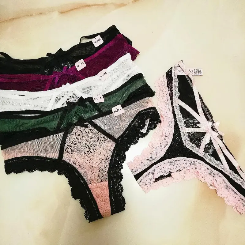Quần Chíp L.K Ren Mềm R04 Nữ Quần Lót Women Đen Voi 1