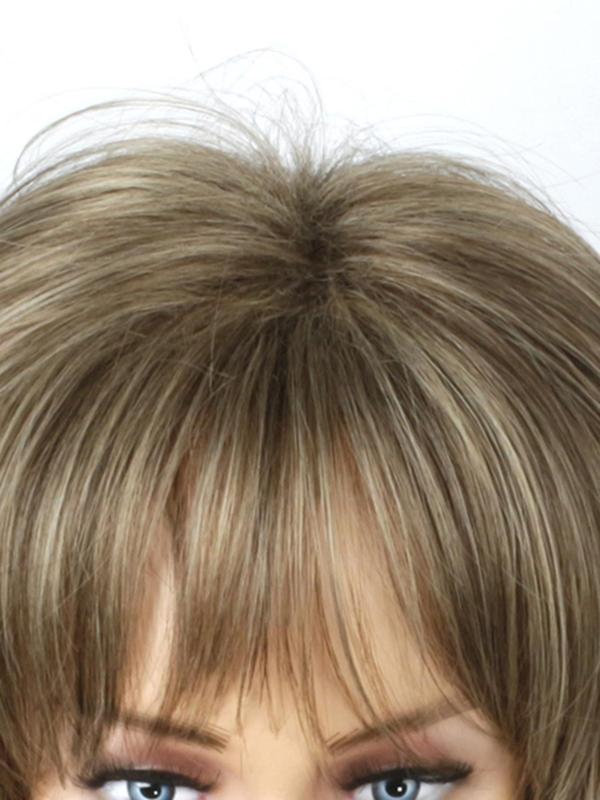 Women's 10inch Short Straight Synthetic Hair Wigs, Natural Fluffy Heat Resistant Hair Wigs with Thin Bangs, Chic Hair Wigs for Daily & Cosplay & Costume Party Decor 5