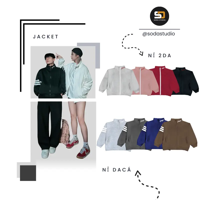 ( DEAL MỞ BÁN ) Áo Khoác Hoodie Unisex Nam Nữ Soda Studio HOPE version 2 Top Menswear Jacket - Nỉ Da Cá ( không xù ) - Có Túi áo hoodie