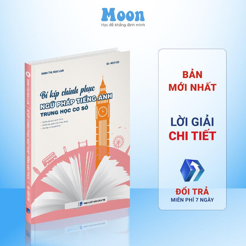 Sách bí kíp chinh phục ngữ pháp tiếng anh THCS moonbook