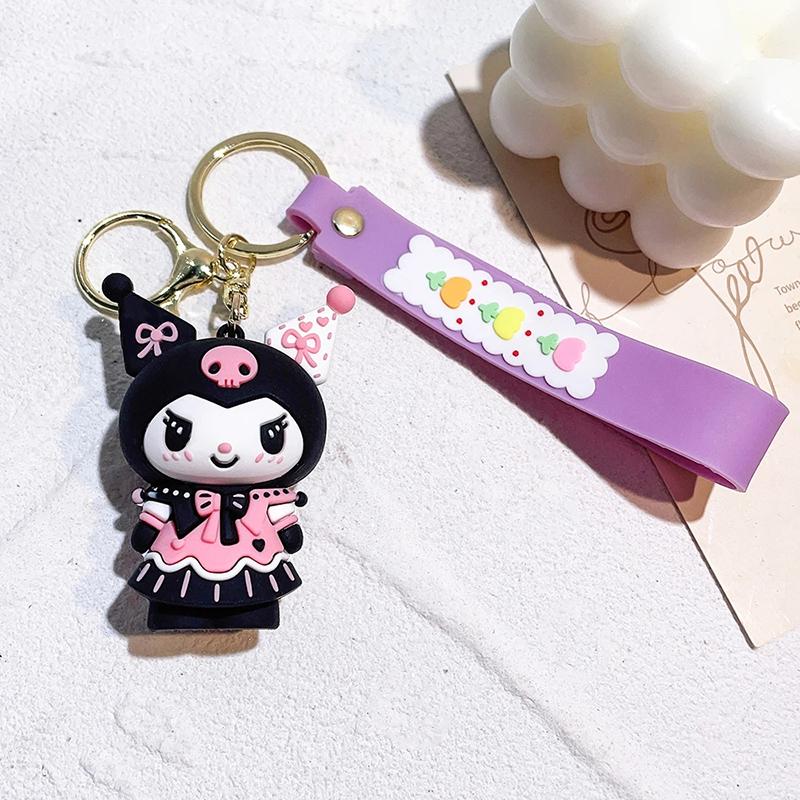Móc Chìa Khóa Xe Hơi Kawaii, Sanrio, Anime, Hoạt Hình, Giai Điệu, Kuromi, Cinnamoroll, Đồ Chơi, Mặt Dây Chuyền Dễ Thương, Búp Bê, Vòng Chìa Khóa, Quà Tặng 6