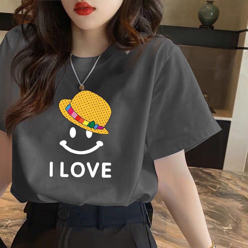 (MẪU MỚI) Áo thun UNISEX in bet I LOVE Top Cổ Tròn Nữ Women 6