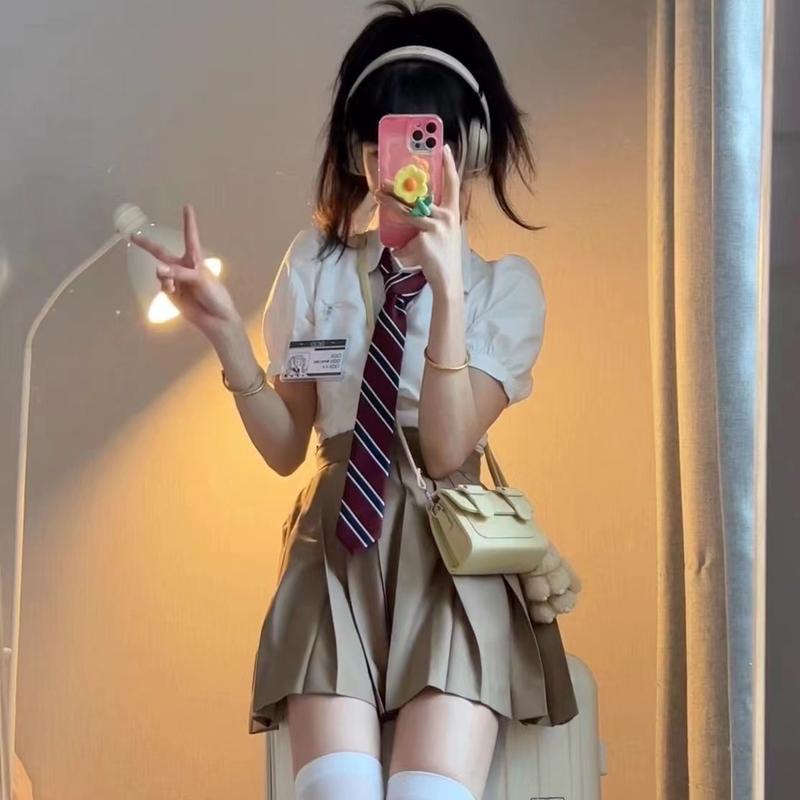 Product Introduction of New JK DK Ties Women Striped Neck Tie Girls Cute Skinny Necktie Plaid Uniform School Men Accessories 2