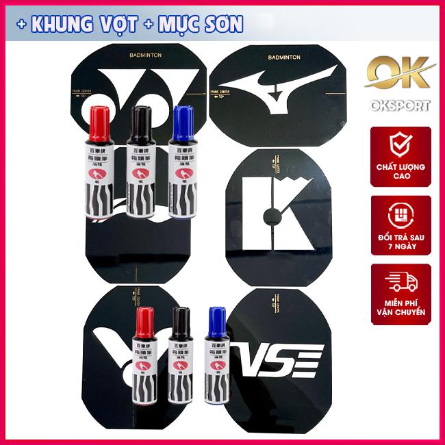 Khung sơn vợt cầu lông và mực sơn ( full logo các hãng vợt cầu lông )