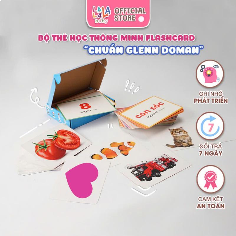 LALA Bộ thẻ học thông minh cho bé Flashcard Glenn Doman đồ chơi giáo dục sớm Lalala baby song ngữ Anh Việt
