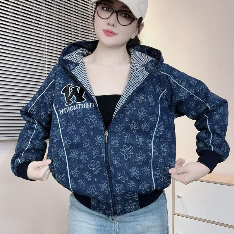 [ 2 Lớp ] Áo Khoác Jean Wash 2 lớp, 2 túi ngoài có khoá, kèm 2 túi trong, khoá kéo cao, dày dặn, thời trang và chống nắng by HFSHOP Nữ Jacket 2