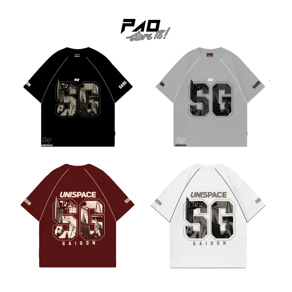 Áo Thun By UniSpace Sai Gon Form Rộng Tay Lỡ Nam Nữ Unisex In Lụa - Menswear, Cổ Tròn HA.BO STORE