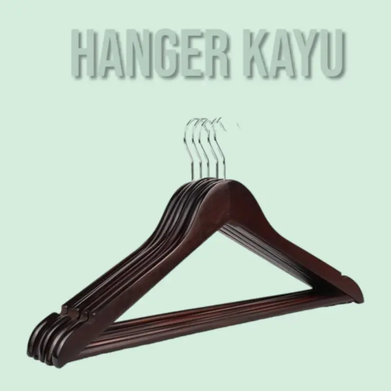 Hanger Gantungan Baju Premium Kayu Hotel Kaia Souvenir and Hampers 2