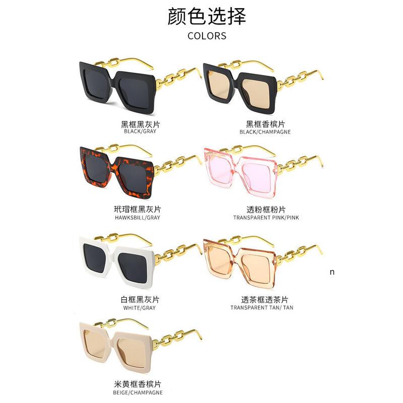 Product Introduction of New large frame sunglasses, women's resin, high-end feeling,  fashionable sunshade sunglasses 7