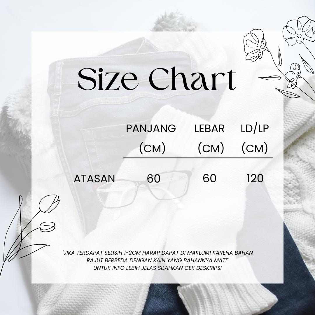 INDIRA Batwing Rajut RAFIKA Premium Oversize Knitwear Wanita Atasan