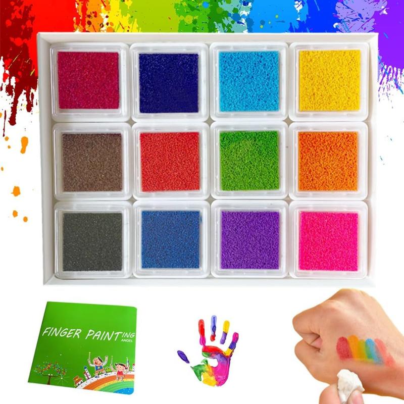 Bộ Dụng Cụ Vẽ Tranh Bằng Ngón Tay Vui Nhộn Nhiều Màu Sắc Cho Bé Từ 1 Đến 3 Tuổi Gồm Hộp Màu An Toàn Có Thể Rửa Sạch Và Bộ Tranh Vẽ Kích Thích Sự Phát Triển Cho Bé Đồ Chơi Toy 0