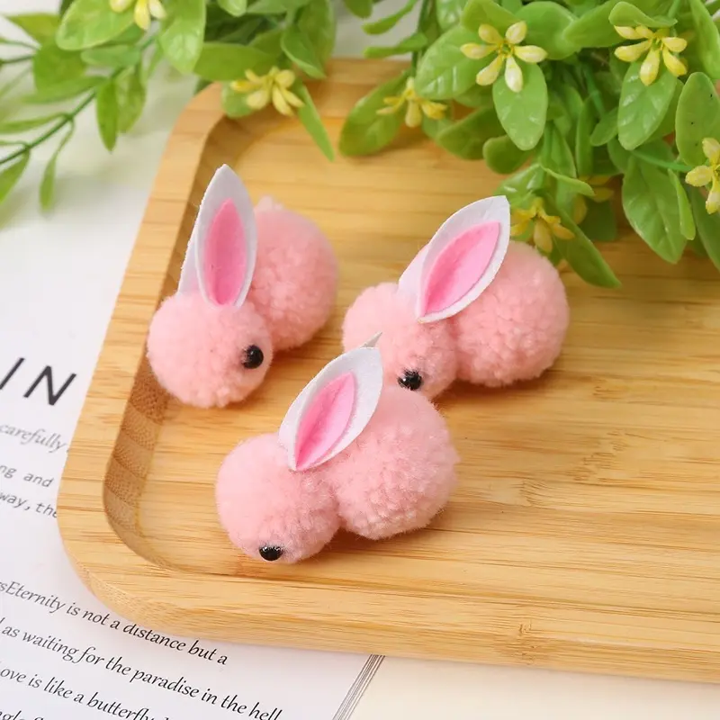 [Hàng sẵn hỏa tốc] [ ship hỏa tốc 2h] Gấu bông mini thỏ ngọc 5,5cm làm phụ kiện handmade, tóc 3