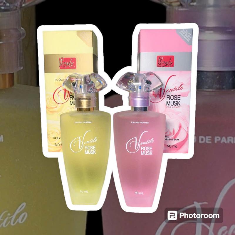 Combo 2 chai Ventilo Rose Musk dung tích 90ml hương thơm ngọt ngào, tươi mát Perfume Nước Hoa Xịt Thơm